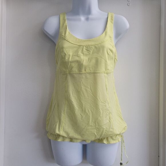 Lululemon light yellow drawstring tank top - Picture 1 of 8